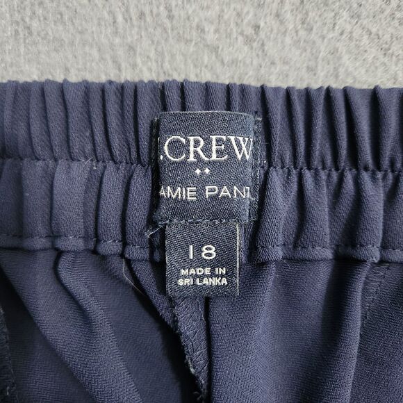 J. Crew Women 18 Navy High Rise Elastic Waist Jamie Dress Pant - Picture 5 of 11